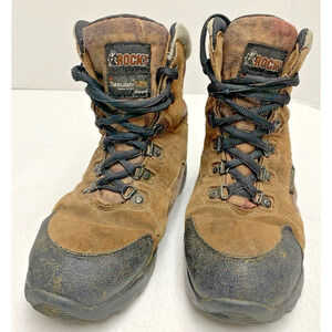 Rocky Gear Boots Youth Size 6 M Brown Camo Insulated Lace up READ